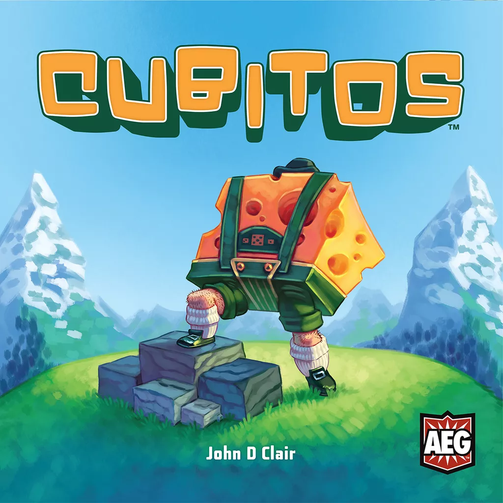 The box art for Cubitos... it's a block of Swiss Cheese in slacks.