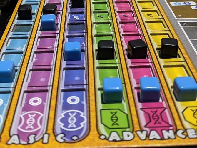 DNA tracks, with basic DNA on the left and Advanced DNA on the right.