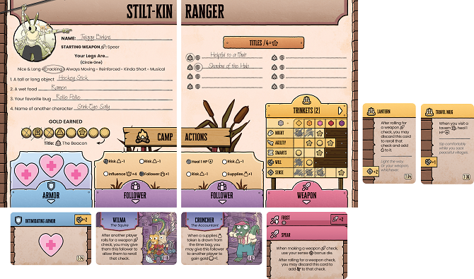 Character sheet, this one is for a Stilt-Kin Ranger.