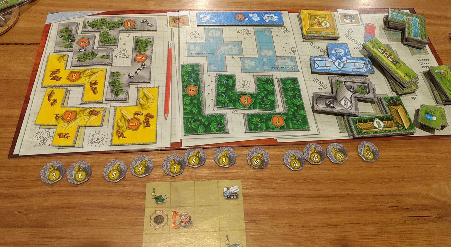 The market board shows what large bear tiles are left to claim.