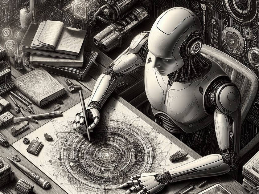 robot drawing artwork