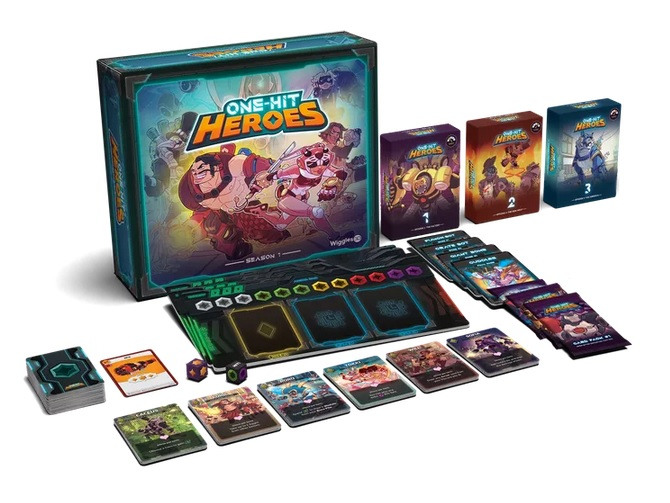 Cards and components inside the box