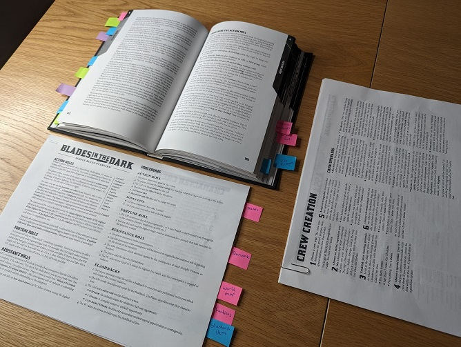 Blades in the Dark - Marked Book & Notes
